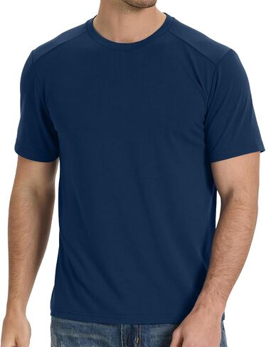 BAMBOO COOL Men's T-Shirts Short Sleeve Heavyweight Crew Neck T Shirt for Men Moisture Wicking Casual Tees in Saudi Arabia