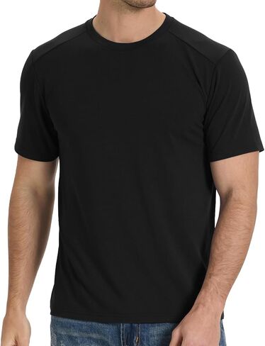 BAMBOO COOL Men's T-Shirts Short Sleeve Heavyweight Crew Neck T Shirt for Men Moisture Wicking Casual Tees in Saudi Arabia