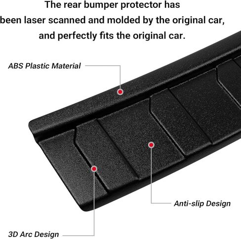 واقي المصد الخلفي لسيارة Volkswagen VW 2018-2024 Tiguan ملحقات السيارة المواد البلاستيكية ABS ماتي الأسود مقاومة حراس دخول باب الجذع in Kuwait