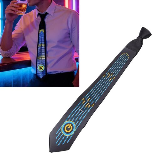 LED Tie, Voice Controlled Luminous Tie with Flexible LED Cold Light Technology, for Concert Bar Dancing Birthday Party Cosplay in Saudi Arabia