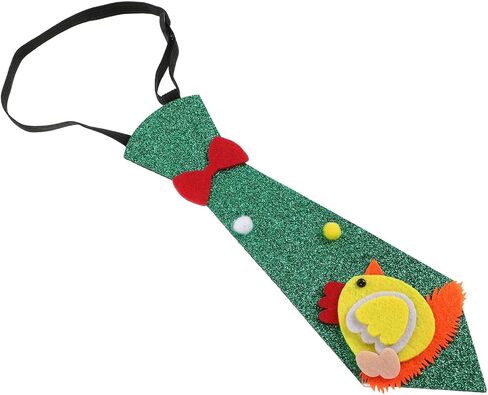 SUPVOX Easter Necktie Adjustable Necktie with Cartoon Chick Design Green Festival Tie for Boys Party and Holiday Accessories in Saudi Arabia