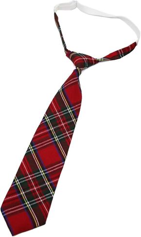 Pre-tied Checkered Tie for Girls - Adjustable Uniform Necktie for High School, Senior Photo Props, Preppy Look in Saudi Arabia