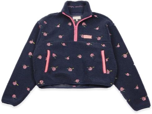 Simply Southern YOUTH Quarter Zip Taylor Sherpa Fleece Pullover in Saudi Arabia