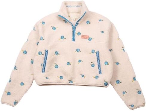Simply Southern YOUTH Quarter Zip Taylor Sherpa Fleece Pullover in Saudi Arabia