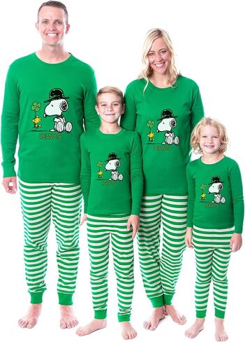 INTIMO Peanuts ST. Patrick's Day Snooy and Woodstock Lucky Tight Fit Cotton Matching Family Pajama Set in Saudi Arabia