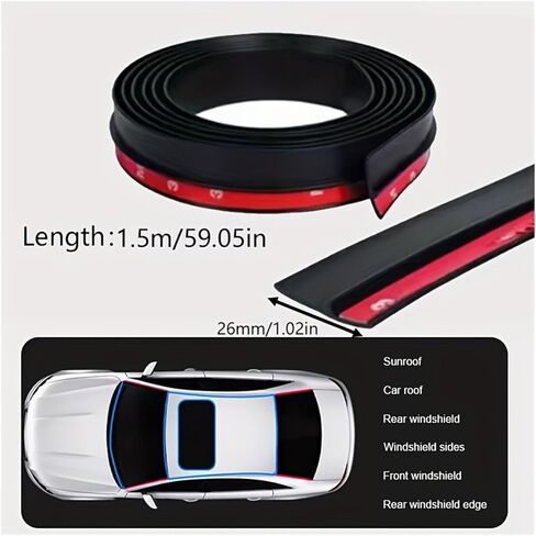 Car Trunk Lid Gap Seal Strip Accessori Rubber Hood Gap Filler Engine Cover Seal Strip in Saudi Arabia