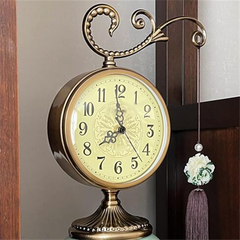 Chinese Clock, Seat, European Ornament, Retro Living Room, Silent Home Use in Saudi Arabia