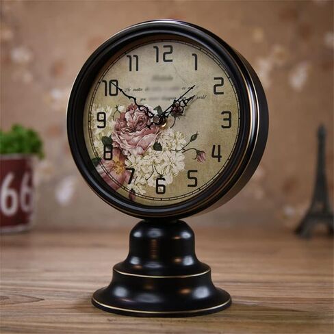 Metal European Vintage Nostalgia Clock Table in Saudi Arabia