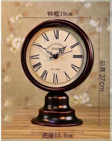 Metal European Vintage Nostalgia Clock Table in Saudi Arabia