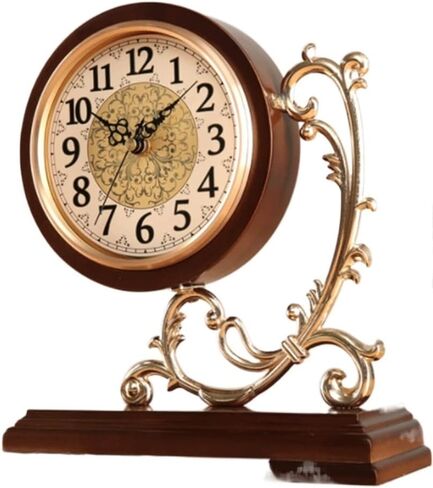 European Vintage Solid Wood Clock Living Room Household Large Silent Pendant in Saudi Arabia