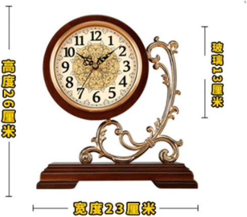 European Vintage Solid Wood Clock Living Room Household Large Silent Pendant in Saudi Arabia