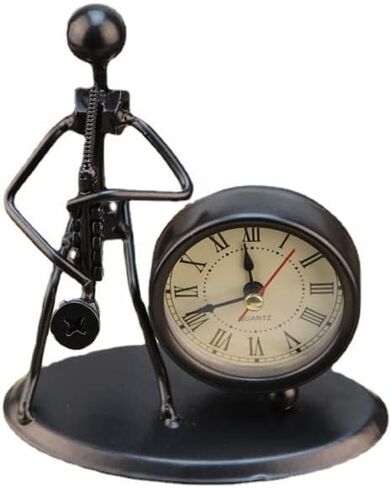 Iron Stainless Steel Small Seat Clock Art Retro Personality in Saudi Arabia