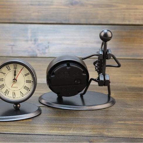 Iron Stainless Steel Small Seat Clock Art Retro Personality in Saudi Arabia