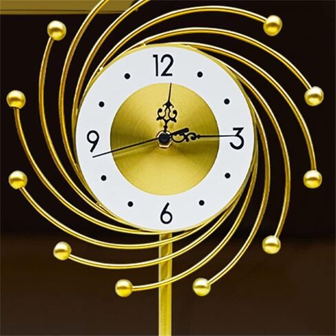 ساعة دائرية صينية ديكور حديد صامتة للمشي رخام تقليد in Saudi Arabia