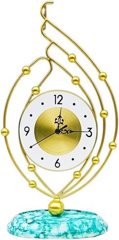 Circular Chinese Decorative Iron Silent Walking Clock Imitation Marble in Saudi Arabia