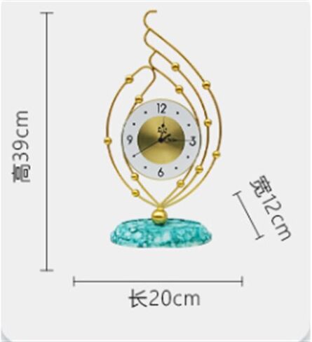 Circular Chinese Decorative Iron Silent Walking Clock Imitation Marble in Saudi Arabia