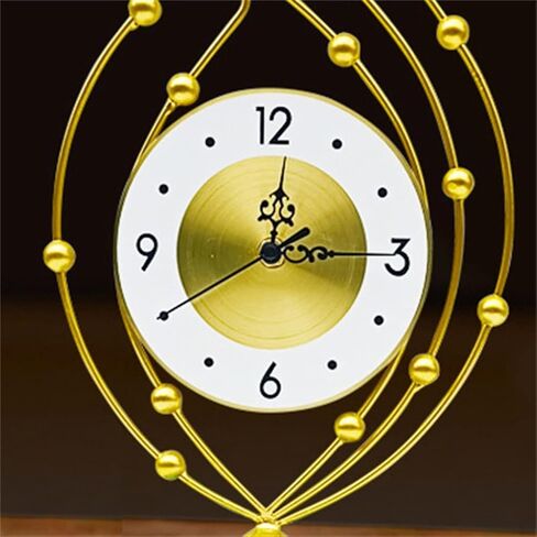 Circular Chinese Decorative Iron Silent Walking Clock Imitation Marble in Saudi Arabia