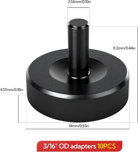 10 قطع 3/16 بوصة قالب مضيئة مزدوج، محولات فولاذية سوداء لأداة التوهج المزدوجة، موسع الأنابيب in Kuwait