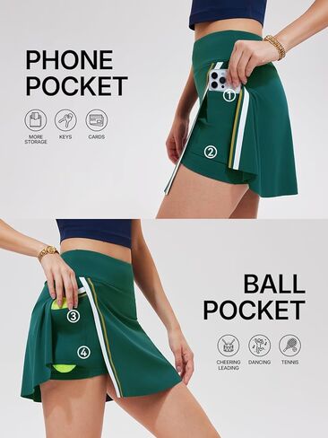Women’s 2 Piece Tennis Skirt Set Colorblock V Neck Polo & High Waisted Side Slit Skort Athletic Outfit for Pickleball Golf in Saudi Arabia