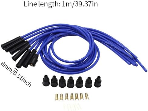 8mm HT Leads Spark Plug Wires For 6 Cylinder Cars Compatible With in Saudi Arabia