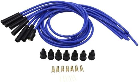 DorkTees 8mm HT Spark Plug Cables for 6 Cylinder Cars Compatible with in Saudi Arabia