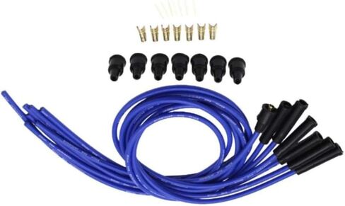 DorkTees 8mm HT Spark Plug Cables for 6 Cylinder Cars Compatible with in Saudi Arabia