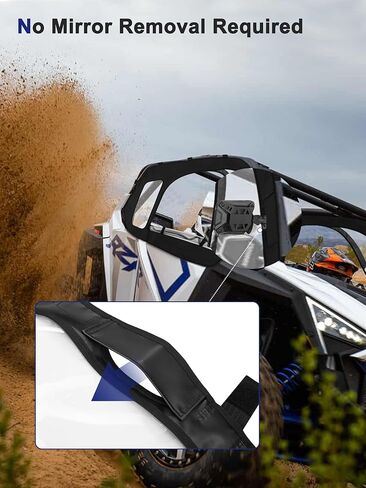 أبواب علوية ناعمة لـ Polaris RZR XP 1000 / XP Turbo 2014-2023 (مقعدين) - سحابات Y K K محدثة، نافذة ثلاثية الأجزاء، متوافق مع الزجاج الأمامي والمرآة الجانبية، حاوية كابينة UTV مقاومة للماء in Kuwait