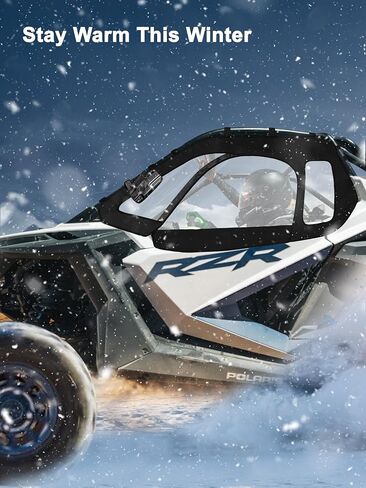 أبواب علوية ناعمة لـ Polaris RZR XP 1000 / XP Turbo 2014-2023 (مقعدين) - سحابات Y K K محدثة، نافذة ثلاثية الأجزاء، متوافق مع الزجاج الأمامي والمرآة الجانبية، حاوية كابينة UTV مقاومة للماء in Kuwait