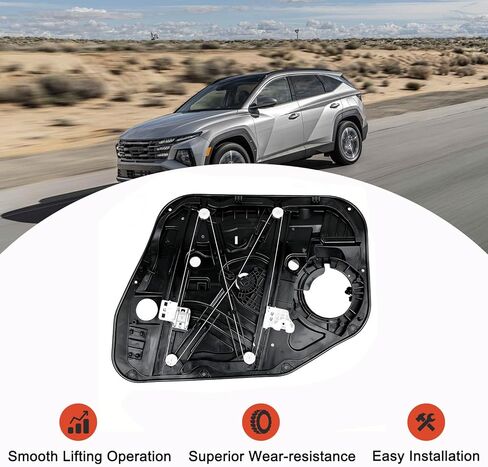 منظم النافذة الأمامية اليسرى بدون محرك متوافق مع Hyundai 2016 2017 2018 2019 2020 Tucson منظم النافذة الجانبية للسائق الأمامي الأيسر # 82471-D3011 82471-D3010 in Kuwait