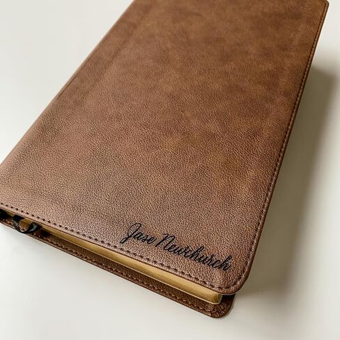 JOY CREATIVE Personalized KJV Bible, Brown Personal Size, Option to Customize with Hand Lettered Name Laser-Engraved on Cover | Gift for Birthday, Baptism, Graduation, Anniversary, Wedding... in Kuwait