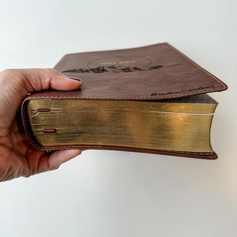 NKJV Journaling Bible | Featuring Hand Illustrated Design of a Mountain Range | Includes Your Custom Engraved Personalized Name on Cover in Kuwait