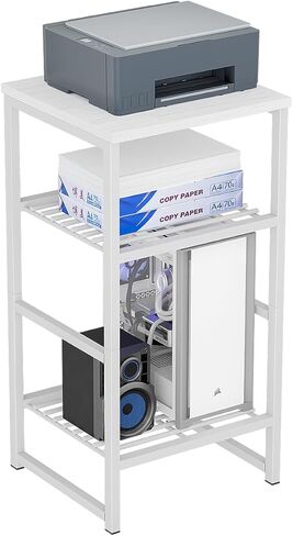 رف حامل معدني للطابعة من 3 طبقات، طاولة جانبية سوداء للطابعة، فاكس مارشيني in Kuwait