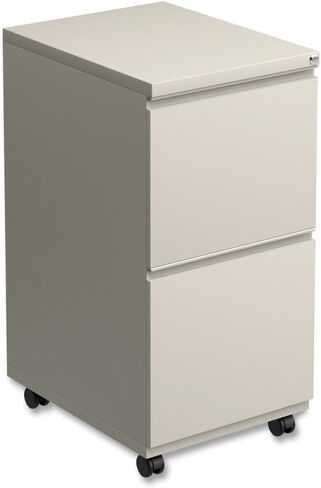 Alera PBFFPY Two-Drawer Metal Pedestal File with Full-Length Pull, 14 7/8w x 19 1/8d, Putty in Saudi Arabia