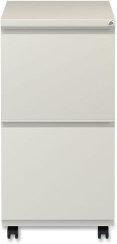 Alera PBFFPY Two-Drawer Metal Pedestal File with Full-Length Pull, 14 7/8w x 19 1/8d, Putty in Saudi Arabia