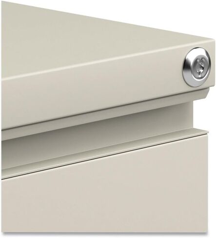 Alera PBFFPY Two-Drawer Metal Pedestal File with Full-Length Pull, 14 7/8w x 19 1/8d, Putty in Saudi Arabia