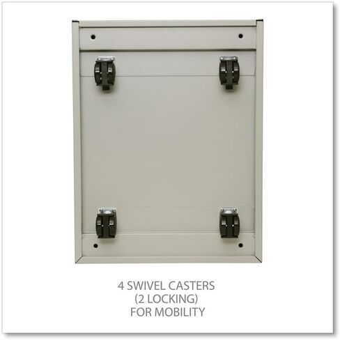 Alera PBFFPY Two-Drawer Metal Pedestal File with Full-Length Pull, 14 7/8w x 19 1/8d, Putty in Saudi Arabia