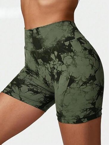 Biker Shorts for Women High Waisted Mid Thigh Length Yoga Pants Workout Gym Running Fitness Athletic Shorts in Saudi Arabia