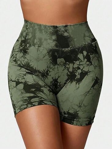 Biker Shorts for Women High Waisted Mid Thigh Length Yoga Pants Workout Gym Running Fitness Athletic Shorts in Saudi Arabia
