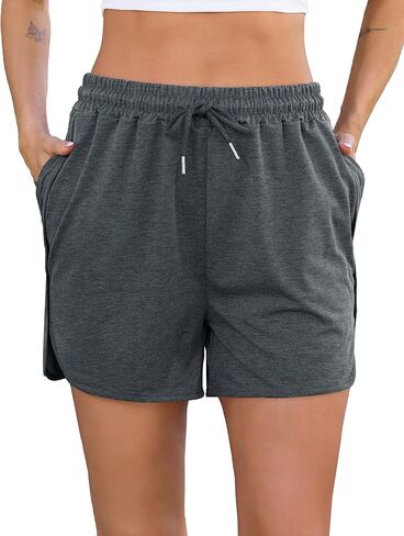 Vlazom Women's Athletic Running Shorts High Waisted Workout Active Gym Shorts Pocket for Women S-XXL in Saudi Arabia