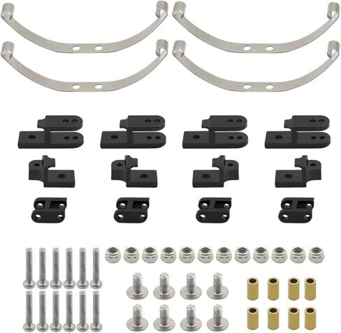 For WPL B1 B14 B-14 B16 B24 B-24 C14 C-14 C24 C-24 6x6 4x4 1/16 Metal Steel For Leaf For Spring Suspension Kit Military Truck Parts Models(Silver,6WD) in Saudi Arabia
