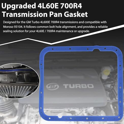 حشية وعاء زيت ناقل الحركة مناسبة لـ GM 4L60E، 700R4، متوافقة مع Moroso 93104. حشية سميكة 3/16 بوصة. مطاط مقوى بقلب فولاذي، أكثر سمكًا، وختم أفضل، وأكثر متانة in Kuwait