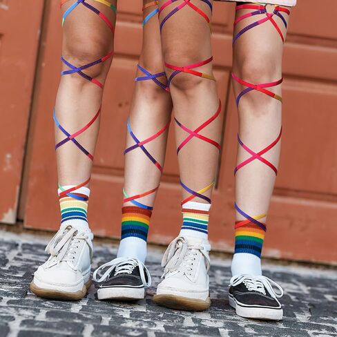 Xuhal 2 Pcs Rainbow Leg Wraps with Heart Ring Pride Outfits for Women Ring Garters Thing Wraps Gay Flag Pride Parade LGBTQ Rave Outfits Rave Leg Accessories in Saudi Arabia