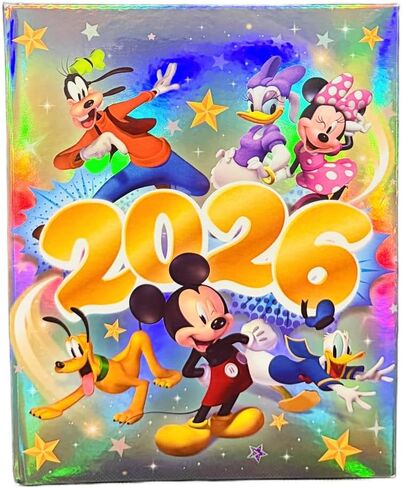 7STAR Mouse & Friends 2026 Photo Album, 8.75" x 7", Holds 100 Photos 4x6, Horizontal Slip-In Pockets, Self-Adhesive Scrapbook Album for Family, Wedding, Baby & Vacation Memories in Kuwait