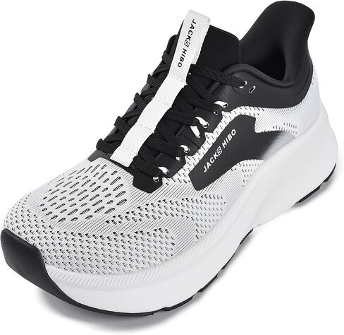 أحذية JACKSHIBO الرجالية ذات المقدمة العريضة تدعم قوس القدم خفيفة الوزن وخفيفة الوزن لالتهاب اللفافة الأخمصية العظمية مع وسادة سميكة ونعل صفر عرض أحذية للتدريب الرياضي والجري in Kuwait