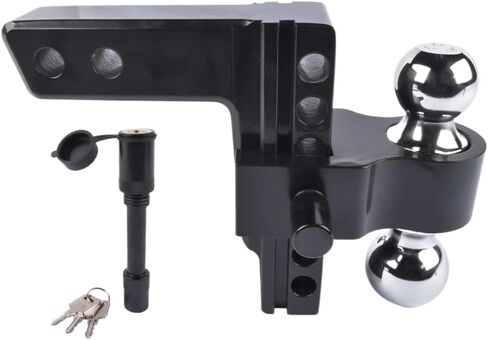 Adjustable Trailer Hitch Fits 2 Inch Receiver 6 Inch Drop Rise Aluminum Drop Hitch 12500 LBS for Heavy Trucks Or RVs in Kuwait