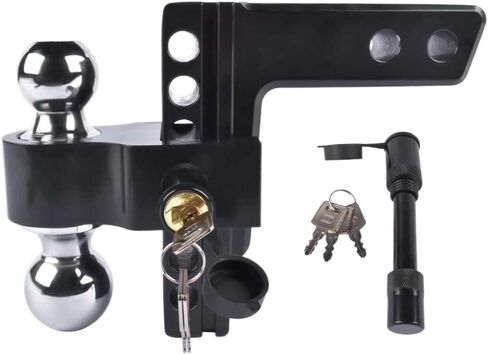 Adjustable Trailer Hitch Fits 2 Inch Receiver 6 Inch Drop Rise Aluminum Drop Hitch 12500 LBS for Heavy Trucks Or RVs in Kuwait