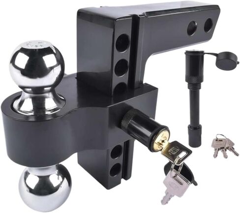 Adjustable Trailer Hitch Fits 2 Inch Receiver 6 Inch Drop Rise Aluminum Drop Hitch 12500 LBS for Heavy Trucks Or RVs in Kuwait
