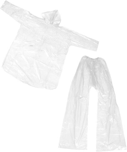 3sets Men Women Rain Jacket Poncho Suit Full Coverage Rainwear Hood and Pants in Saudi Arabia