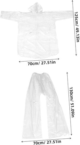 3sets Men Women Rain Jacket Poncho Suit Full Coverage Rainwear Hood and Pants in Saudi Arabia