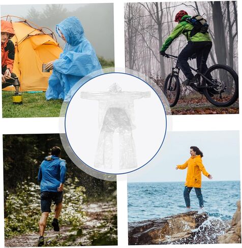 3sets Men Women Rain Jacket Poncho Suit Full Coverage Rainwear Hood and Pants in Saudi Arabia
